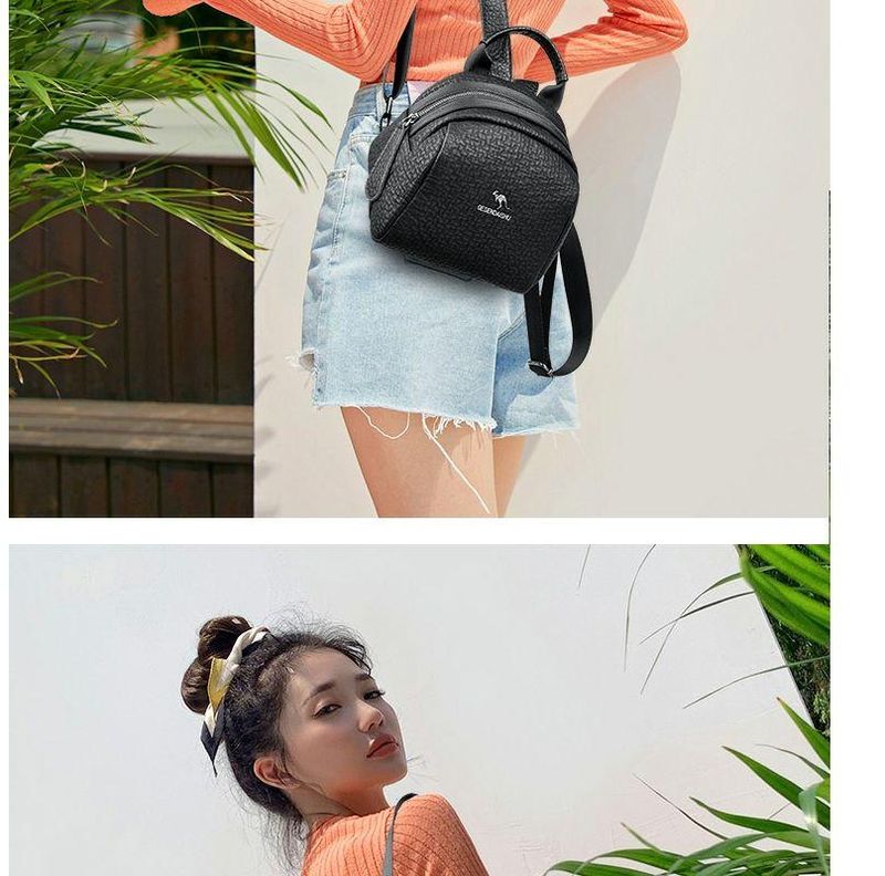 Leather 2025New Trendy Shell Shoulder Travel Bag Schoolbag Backpack Casual All-Matching Advanced_voghion.com