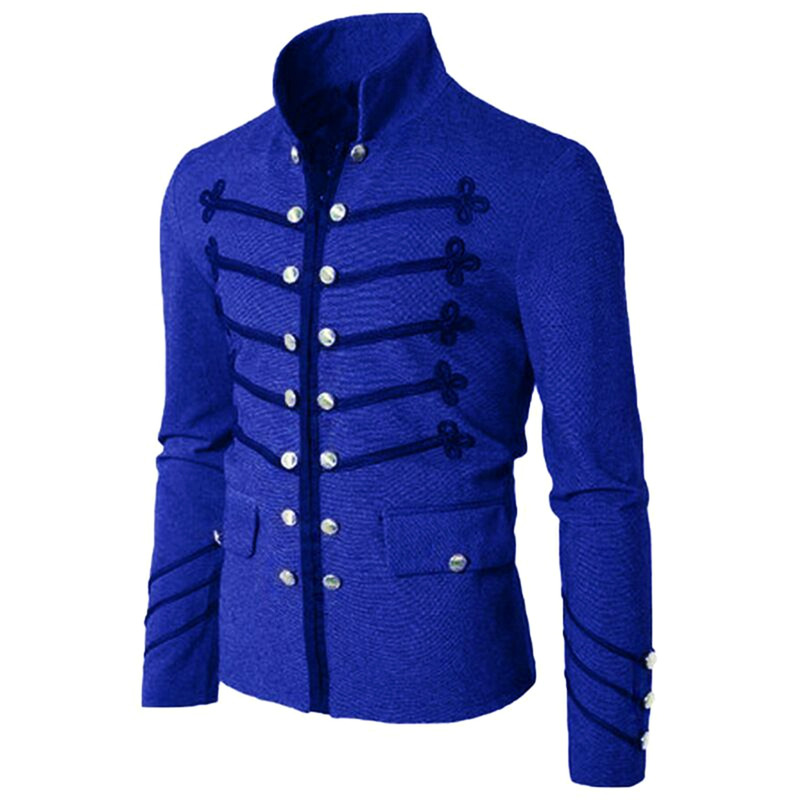 Seampunk Herr Gohic Kläder Miliärjackor Medeltida Vinage Jacke Sandkrage Rock Klänning Coa Herr Rero Punk_voghion.com