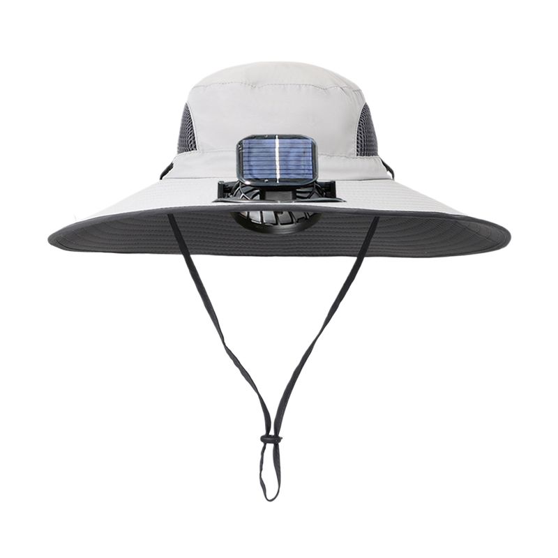 Cappello da sole con ventola USB - Cappello estivo a tesa larga rinfrescante_voghion.com