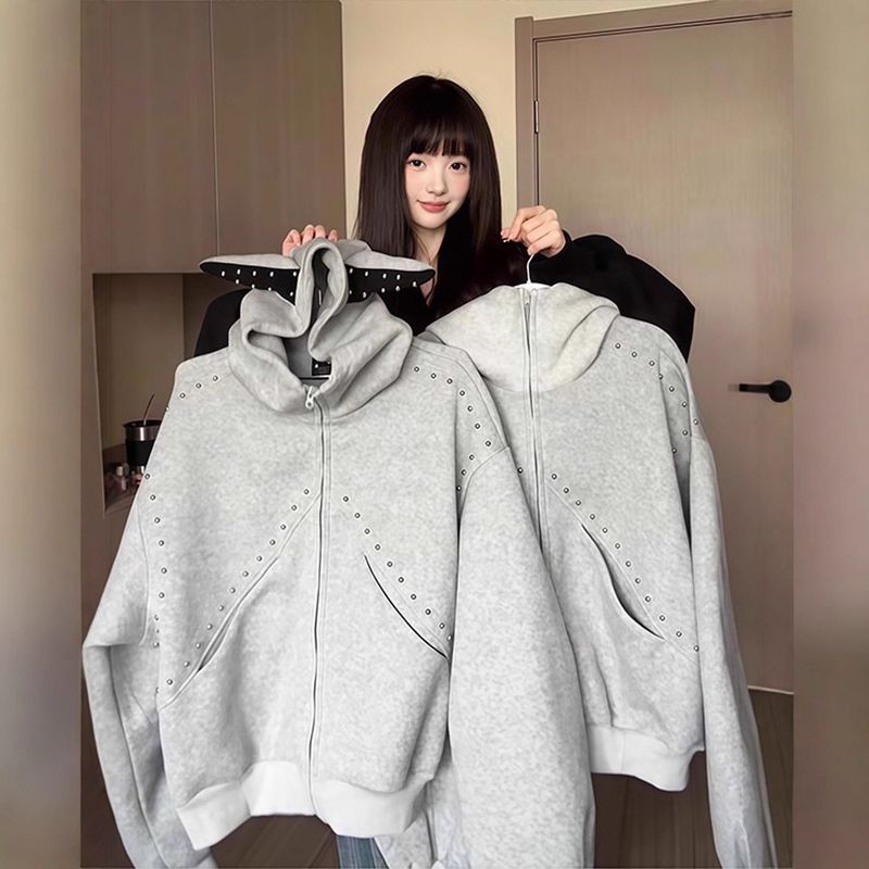 Maglione con cappuccio Willow Spike Dog Horn per uomo e donna, cappotto da uomo autunnale e invernale_voghion.com