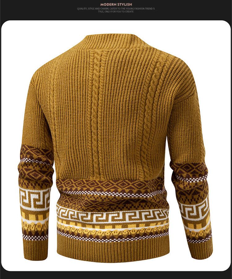 Herren-Boho-Cardigan mit V-Ausschnitt, leichte Strickjacke, lässiger Mantel mit offener Vorderseite (Beige, Schwarz, Gelb, Grün) – Größen M bis 4XL_voghion.com