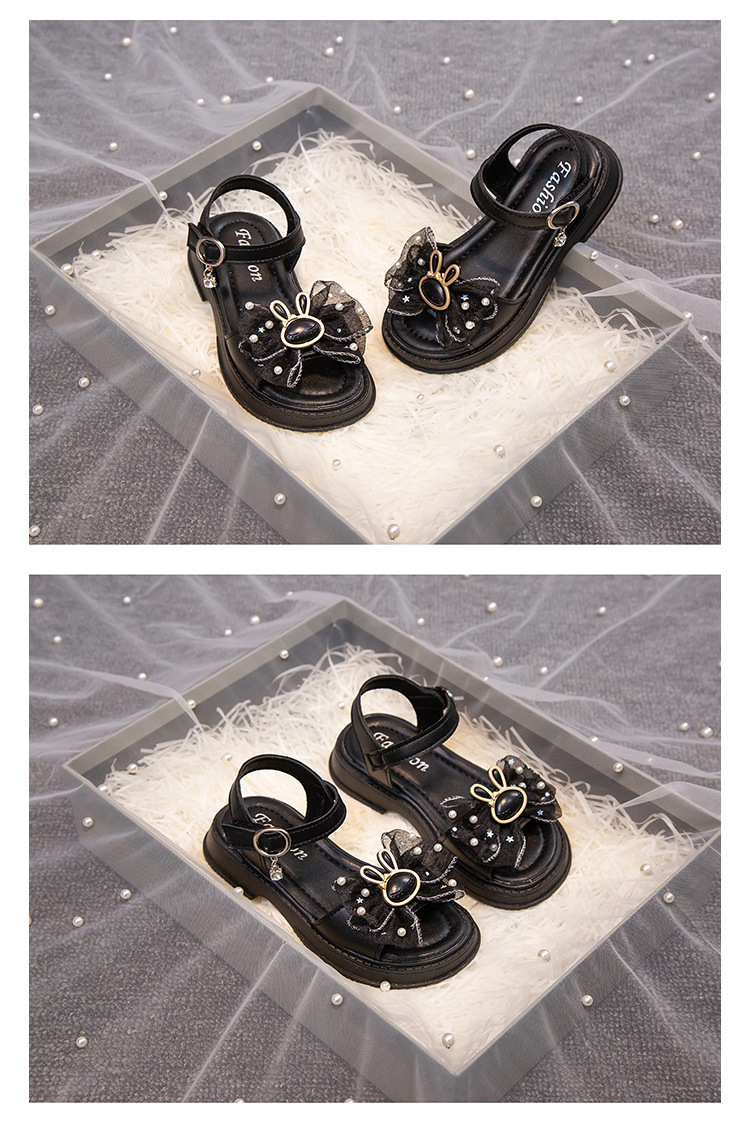 2023 Sommer-Sandalen mit Schleife, modischer kleiner Duft, Prinzessinnenschuhe für Kinder, Strandschuhe für große Mädchen_voghion.com