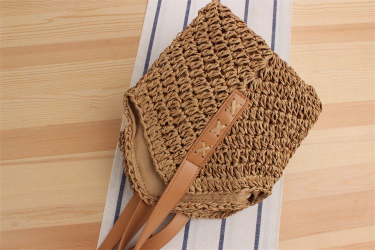 Sacs pour femmes, style une pièce, nouveau sac tissé creux, sac à bandoulière simple à la mode, sac tissé en corde de papier, sac décontracté pour femmes, sac de plage_voghion.com