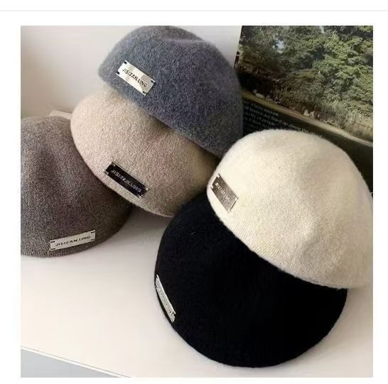 Black Beret For Women, Spring Autumn, Large Head Circumference, Face Slimming, Reversible Forward Hat, Autumn And Winter_voghion.com