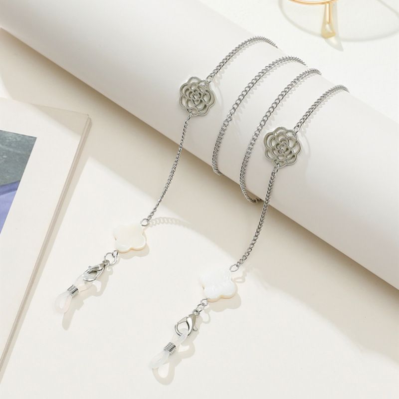 Minimalist Pearl Mixed Mask Accessories Direct Camellia Four-Leaf Clover Multi-Use Glasses Chain_voghion.com