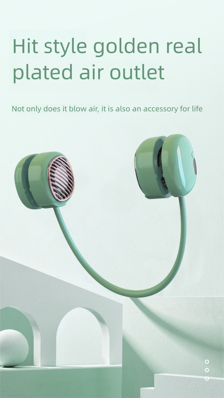 Ventilatore portatile senza pale, ricaricabile tramite USB, con display digitale, piccolo, da esterno, portatile, appeso al collo, 2025_voghion.com