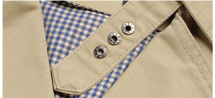 Trench, giacca a vento oversize, tinta unita, in puro cotone, casual, abbigliamento da uomo, cappotti e giacche_voghion.com