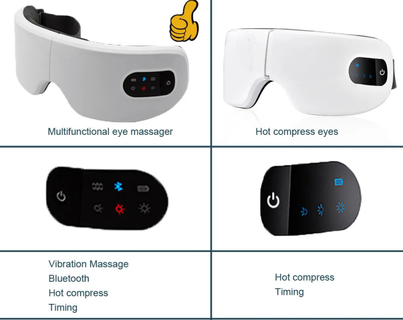Ögonmassager Uppvärmning Vibration Ögonmassager Kompress Ögonvårdsinstrument lindrar trötthet och mörka ringar Ögonmask för_voghion.com