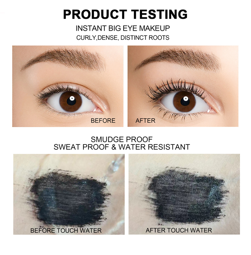 HANDAIYAN Mascara With Fine Comb - Sweatproof, Smudge-Proof, Lengthening, Curling & Volumizing_voghion.com