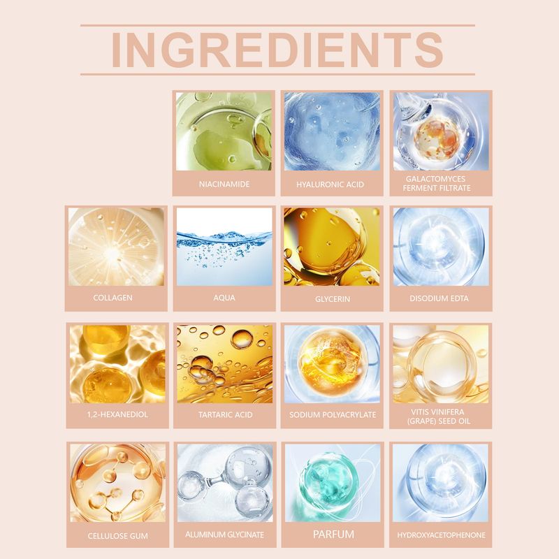 Viareline Collagen Facial Hydrating Texture Zartes Make-up Leichte feuchtigkeitsspendende Hautpflegemaske_voghion.com