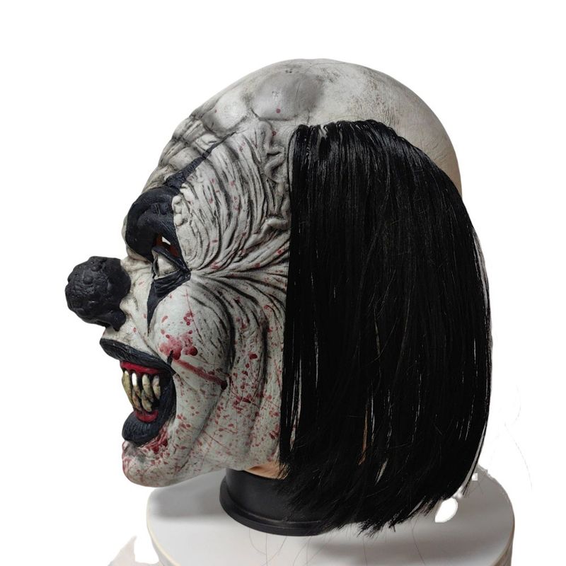 Party Masks Horror Black Braid Clown Headgear Halloween Fangs Clown Mask Dance Party Festival Performance Mask_voghion.com