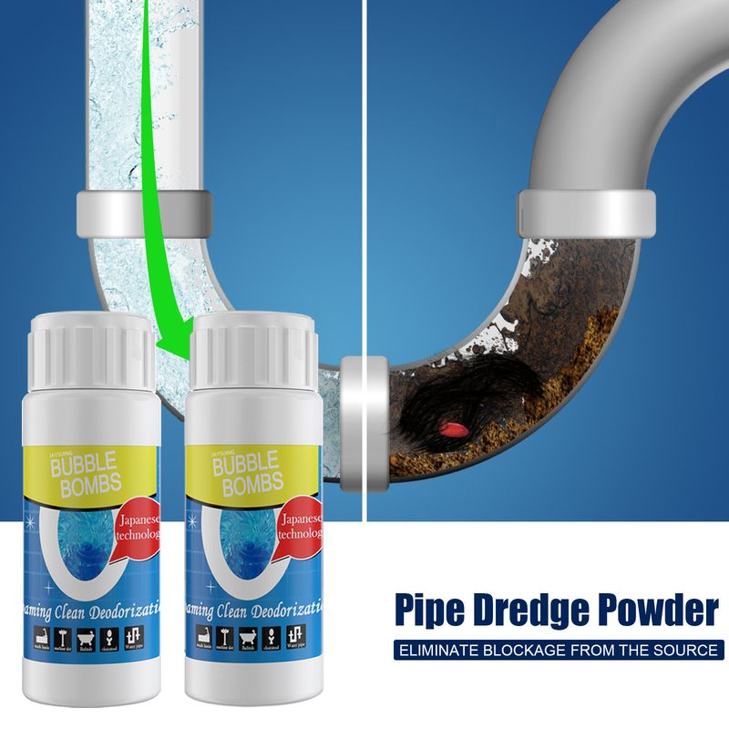 Jaysuing Pipe Dredge Powder, Kitchen Bathroom Pipe Blockage Cleaning Dredging Agent Waterway Stains Deodorizing_voghion.com