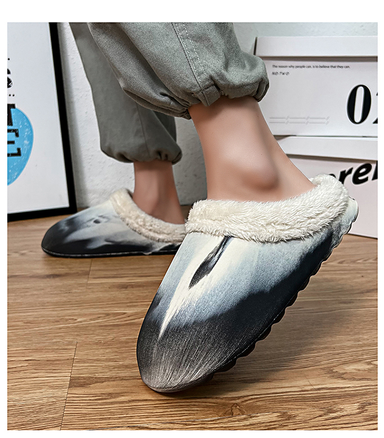 Vīriešu iekštelpu āra apavi pūkains mājas apavi Fuzzy Moccasin čības_voghion.com