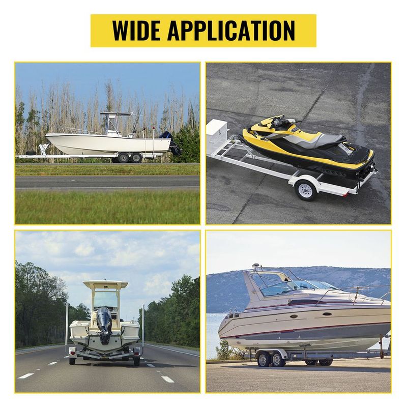 VEVOR Boat Trailer Guide-ons, 48", 2PCS Rustproof Steel Trailer Guide Ons, Trailer Guides With Carpet-Padded Boards, Mounting Parts Included, For Ski Boat, Fishing Boat Or Sailboat Trailer_voghion.com