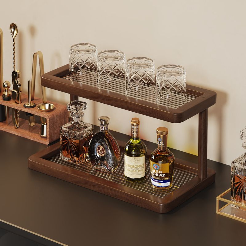 Home Multi-layer Desktop Simple Wine Glass Coffee Cup Table Tea Set Organizer Storage Rack_voghion.com