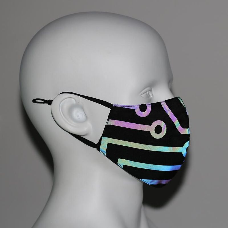 Personalized Reflective Double Layer Adjustable Colorful Dustproof Sunproof Breathable Fashion Outdoor Cycling Face Mask_voghion.com
