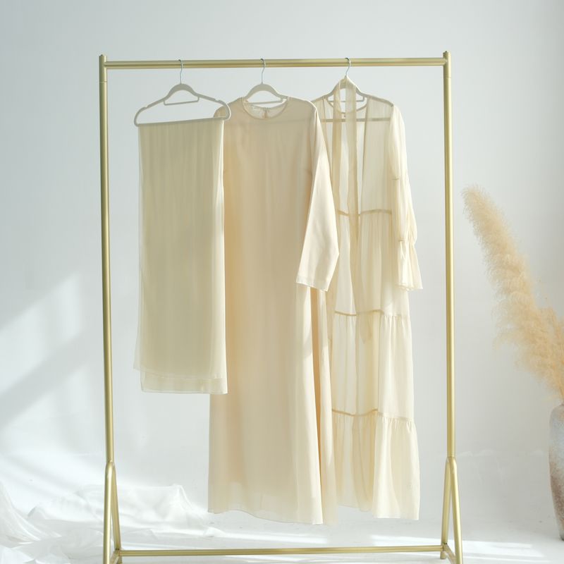 Damenbekleidung Encounter Elegantes Chiffon-Zweiteiler-Set mit Falten_voghion.com