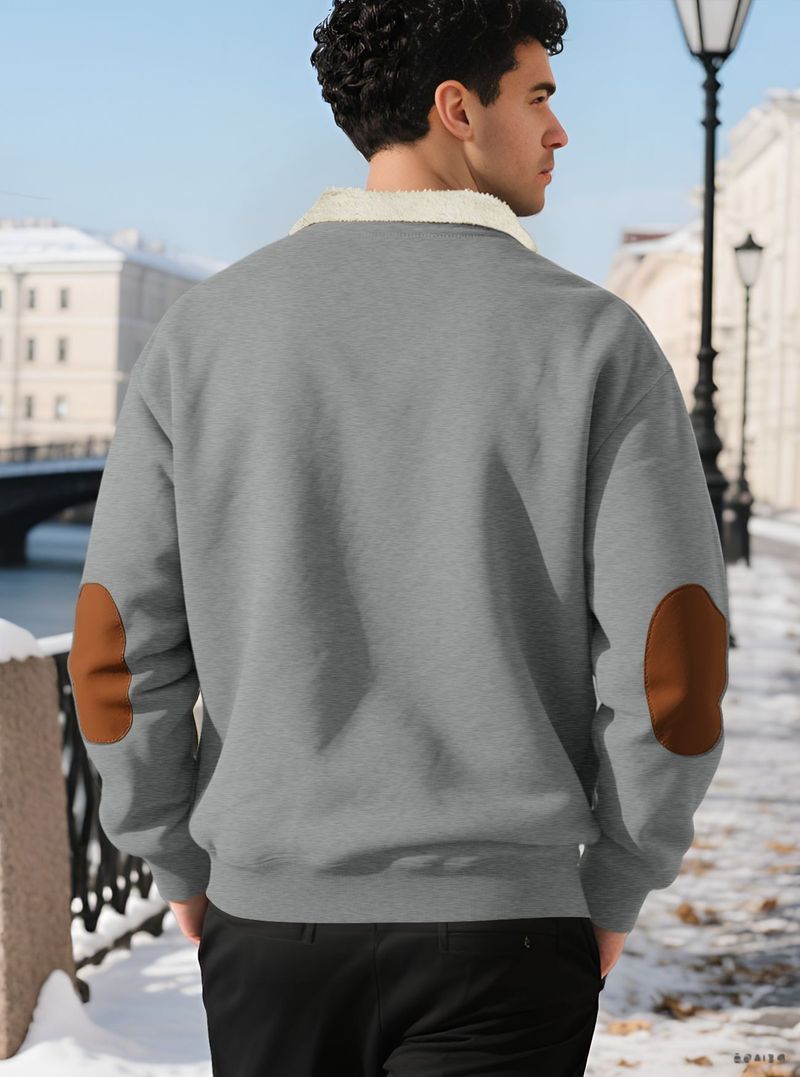 Abbigliamento da uomo Felpa con zip e collo alto retrò da uomo - Top casual a maniche lunghe di ispirazione vintage_voghion.com