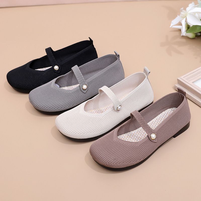 Novos sapatos femininos macios, respiráveis e duráveis para primavera e outono, calçados confortáveis e sem cadarço para mães_voghion.com