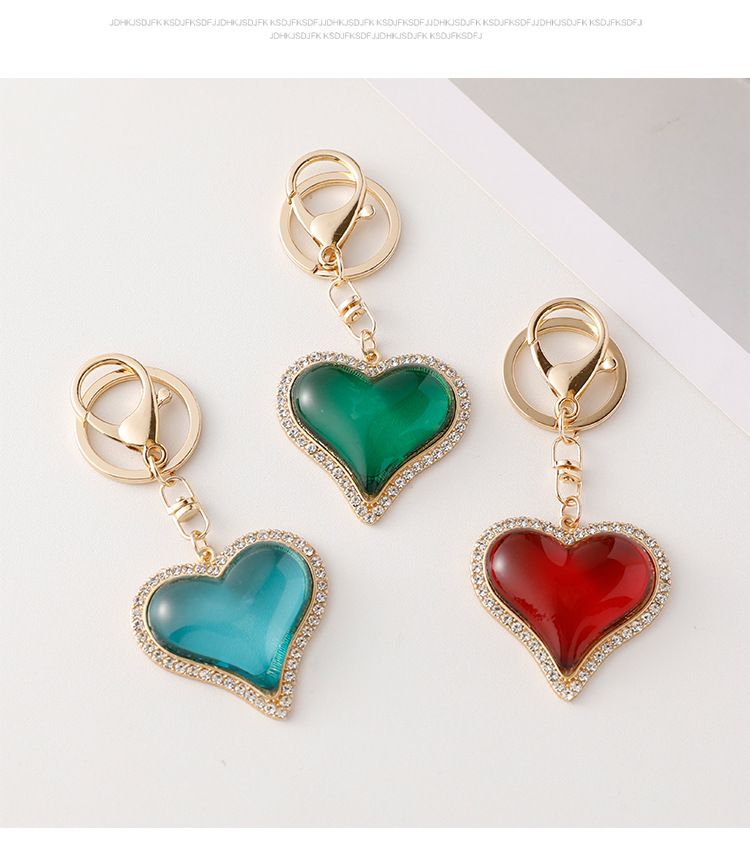 Fashion Ancient Elegant Medieval Palace Style Heart Car Keychain Women's Bag Pendant_voghion.com