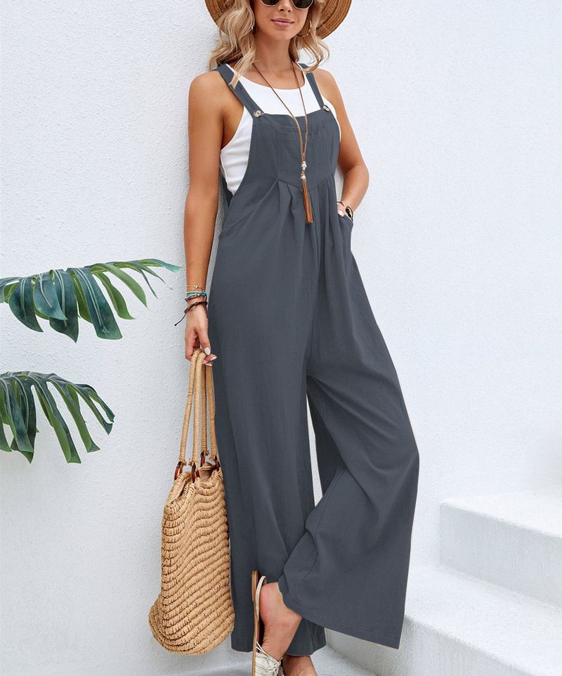 Mittlere taille retro stil Europäischen und Amerikanischen frauen hosen heißer verkauf einfarbig frauen casual hosen overalls_voghion.com