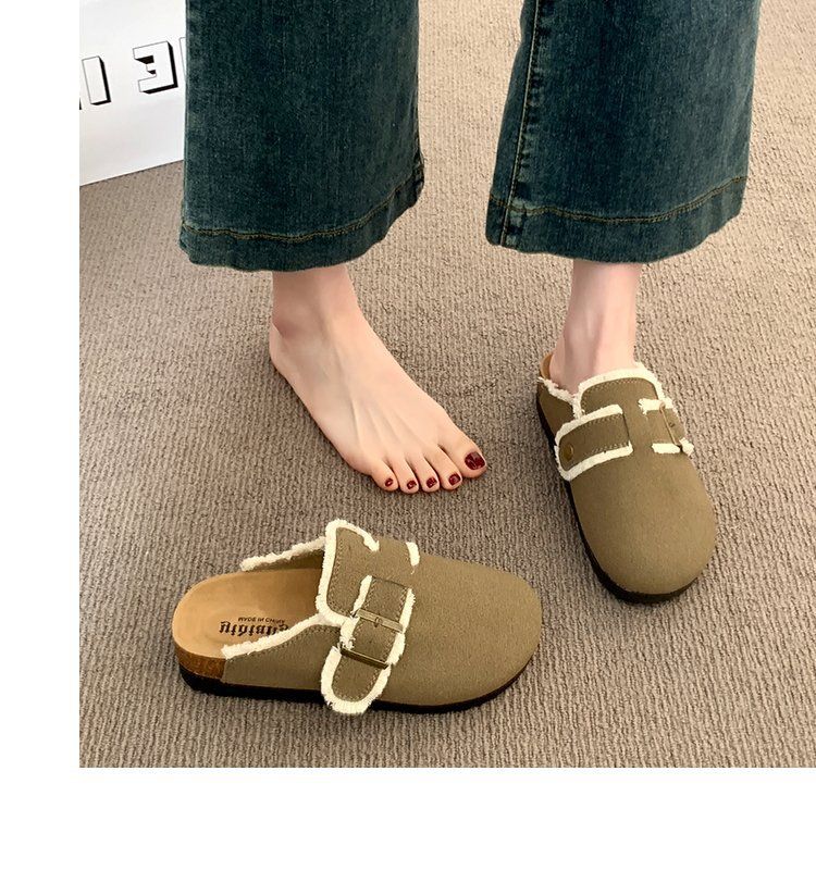 Scarpe con suola spessa da donna, stile vintage, autunnali e invernali, pantofole comode e comode_voghion.com