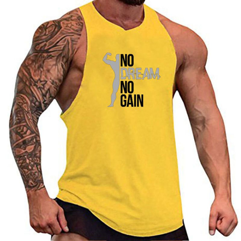 Canotta sportiva da uomo, casual, nuova, con spacchi grandi, in cotone_voghion.com