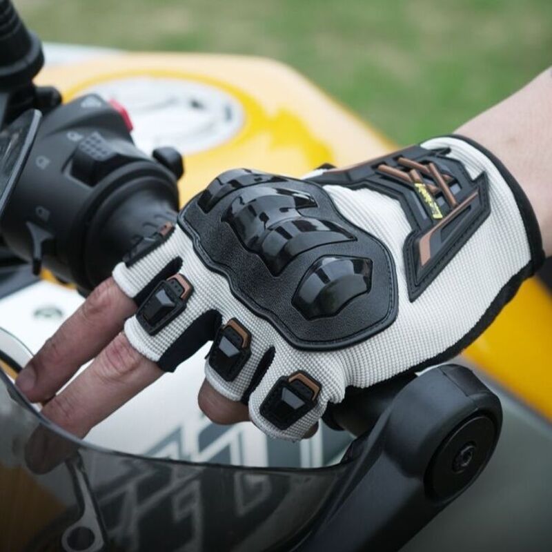 Rękawiczki motocyklowe z półpalcami dla mężczyzn i kobiet, letnie, oddychające, antypoślizgowe, do jazdy na rowerze elektrycznym na świeżym powietrzu_voghion.com
