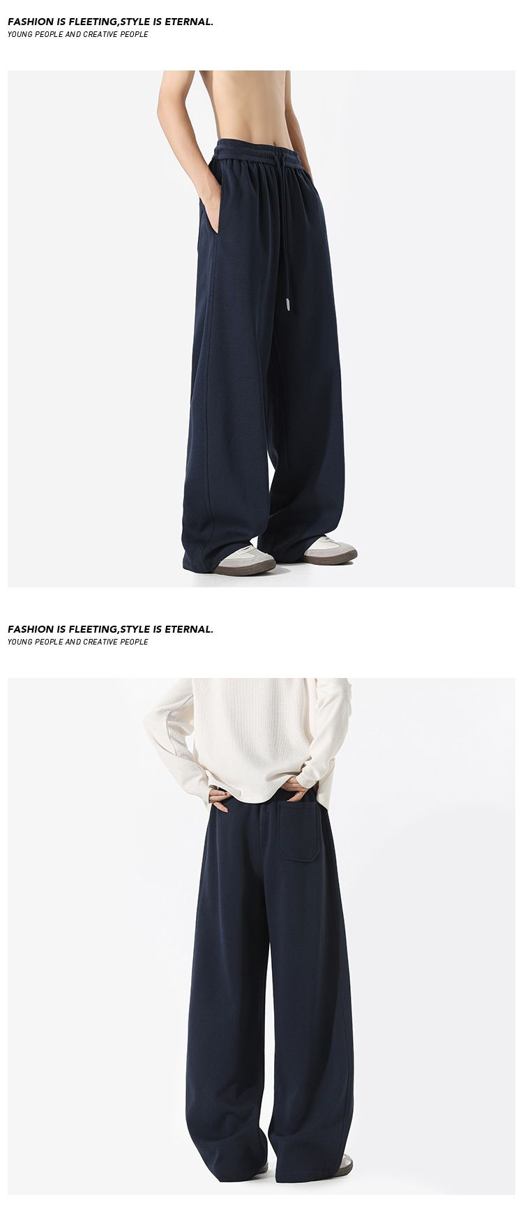 Men's High Street Cargo Pants - Retro Loose Fit Joggers With Wide Leg, Grey Sweatpants For Casual & Streetwear_voghion.com