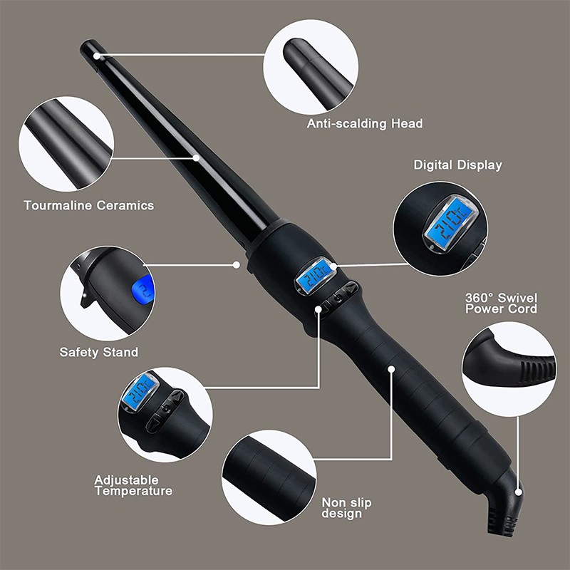 Professzionális Goende Forgó Hajcsavarók 19Mm 25Mm Magic LCD Képernyő Kerámia Elektromos Hajsütő Vasalók Styling vadonatúj_voghion.com