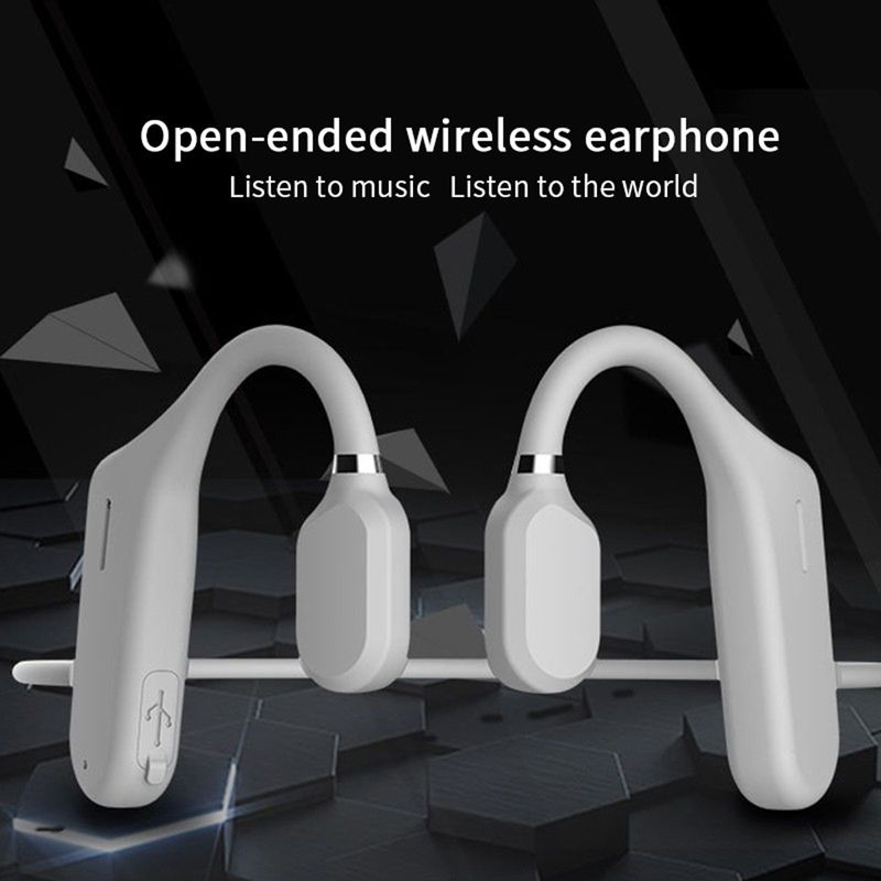Bezprzewodowy zestaw słuchawkowy do biegania, jazdy na rowerze, przewodnictwa kostnego, Bluetooth, douszny_voghion.com