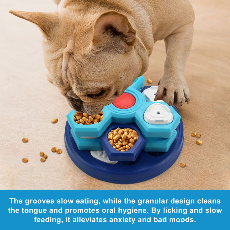 New Style Pet Bowl Dog Intelligence Training Boredom Relief Artifact Four-Layer Rotating Slow Feeder Dish_voghion.com