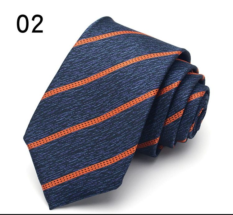 Formalno poslovno delo, razgovor za službo, prodaja in obleka prodajnega osebja, kravata, črtasta moška serija, široka izdaja 7 CM_voghion.com