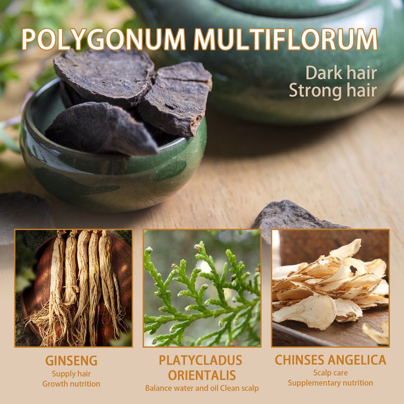 Polygonum multiflorum white to black shampoo deeply repairs, hair, removes dandruff, relieves itching, 2024 popular_voghion.com