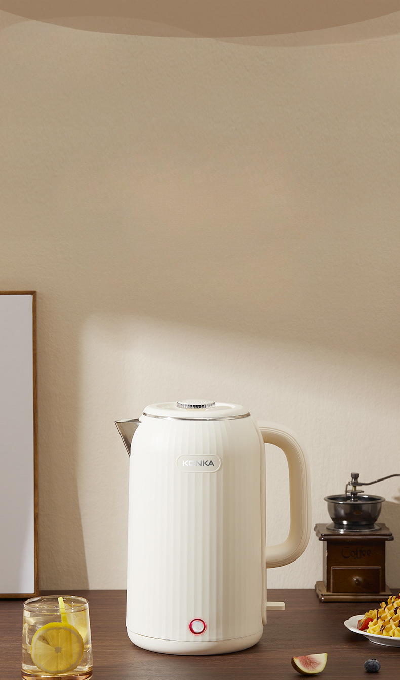 Ηλεκτρικός βραστήρας από ανοξείδωτο ατσάλι 304, ηλεκτρικός βραστήρας από ανοξείδωτο χάλυβα, νέος Konka's Home Hotel Μεγάλης χωρητικότητας Automatic Power Off Insulation 304_voghion.com