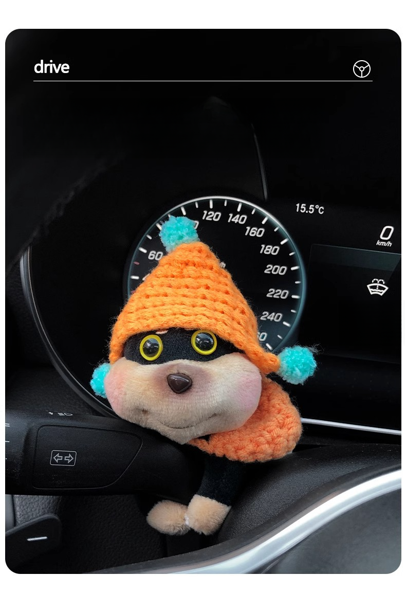 Niedliche Biene Hund Neue Auto Windschutzscheibe Dekoration Plüsch Puppe Wischer Universal Blinker Licht Für Frauen_voghion.com