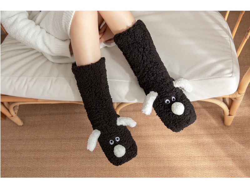 Ladies Winter Warm Plush Socks Thickened Coral Plush Socks Plush Socks Sleeping Home Floor Socks_voghion.com