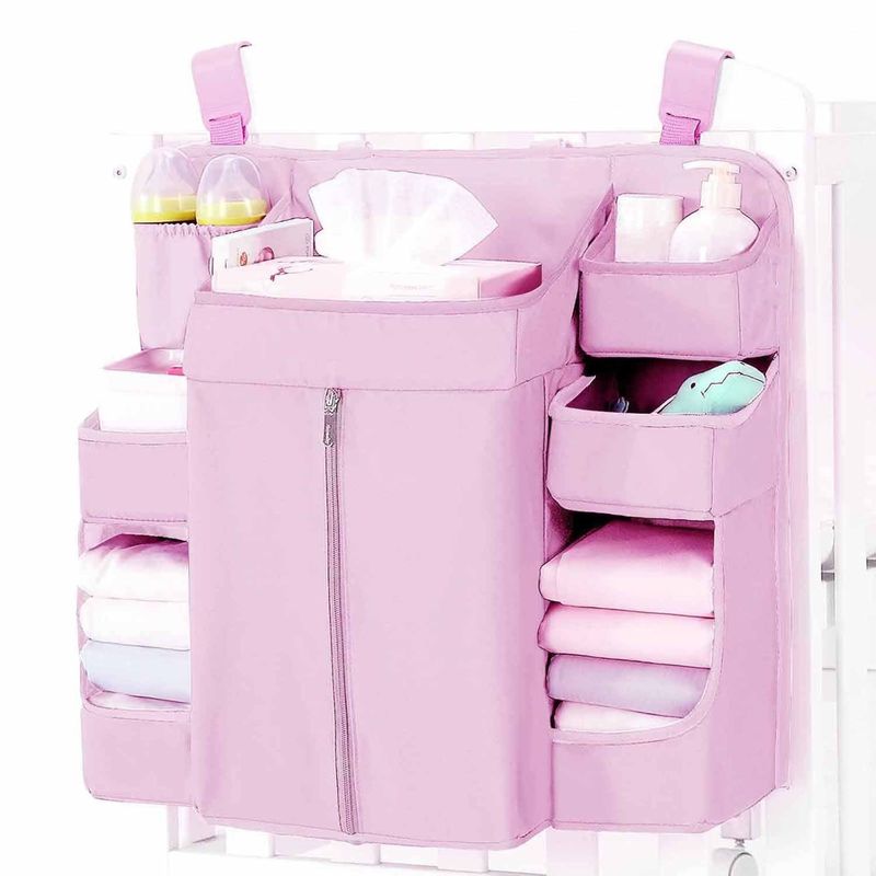 Multifunctionele hangende opbergorganizer voor de kinderkamer en thuis – veelzijdige wand-/auto-/kastorganizer met 6 vakken (grijs/beige/antraciet/roze)_voghion.com