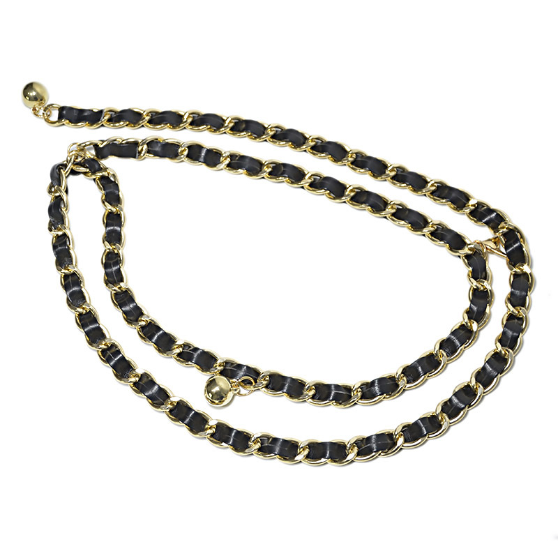 Dekorativer Damenbund, vielseitiger und personalisierter dünner Punk-Metallgürtel für Frauen_voghion.com