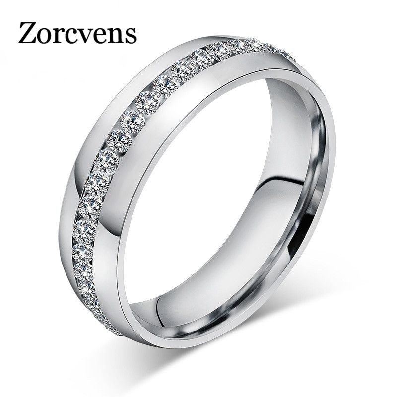 ZORCVENS 2024 Neue Mode Kristall Ringe für Frauen Gold Farbe Edelstahl Jewerly Geschenke_voghion.com