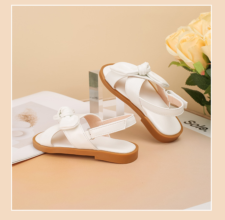 Mother&Kids Infradito Sandali con fiocco incrociato per ragazze Semplici sandali con fibbia a una linea_voghion.com