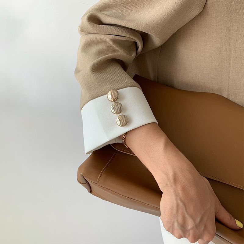 Damenbekleidung Herbst und Winter High-End Pendler Freizeit Temperament Spleißen Farbe Anzug Jacke Hose Zweiteiliges Set_voghion.com