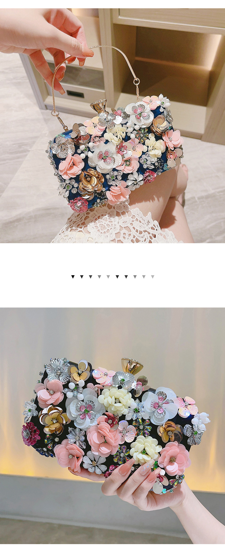 Mini Bag New Style Clutch Bag Female Name Warm Temperament Dinner Bag Evening Bag Banquet Bag Flower Bag Dress Bridesmaid Bag_voghion.com