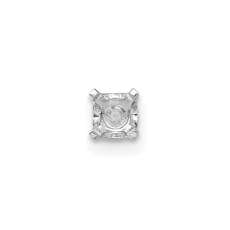 14kw Round 4-Prong 1.50ct. Light Wt. Threaded Back Post Earring Mounting_voghion.com