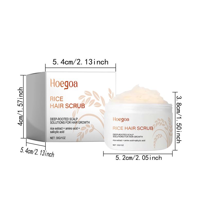 HOEGOA Rice Head Cleansing Scalp Moisturizing Fluffy Hair Care Scrub_voghion.com