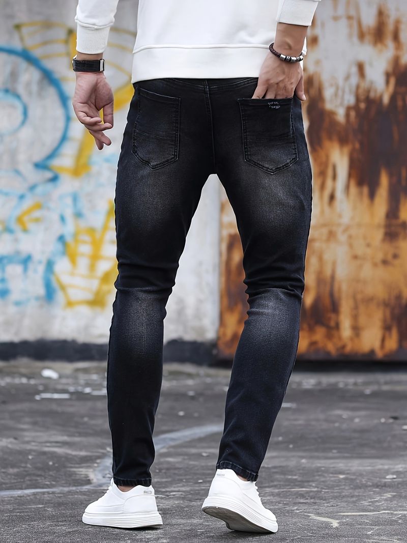 Basis herre skinny tight ripped denim nye herre skinnybukser_voghion.com