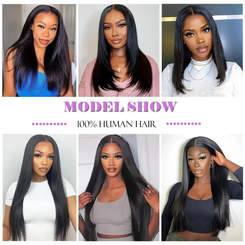 Chiusura in pizzo economico per capelli umani lisci lunghi con riga profonda KIM K Chiusura con riga centrale nera naturale_voghion.com
