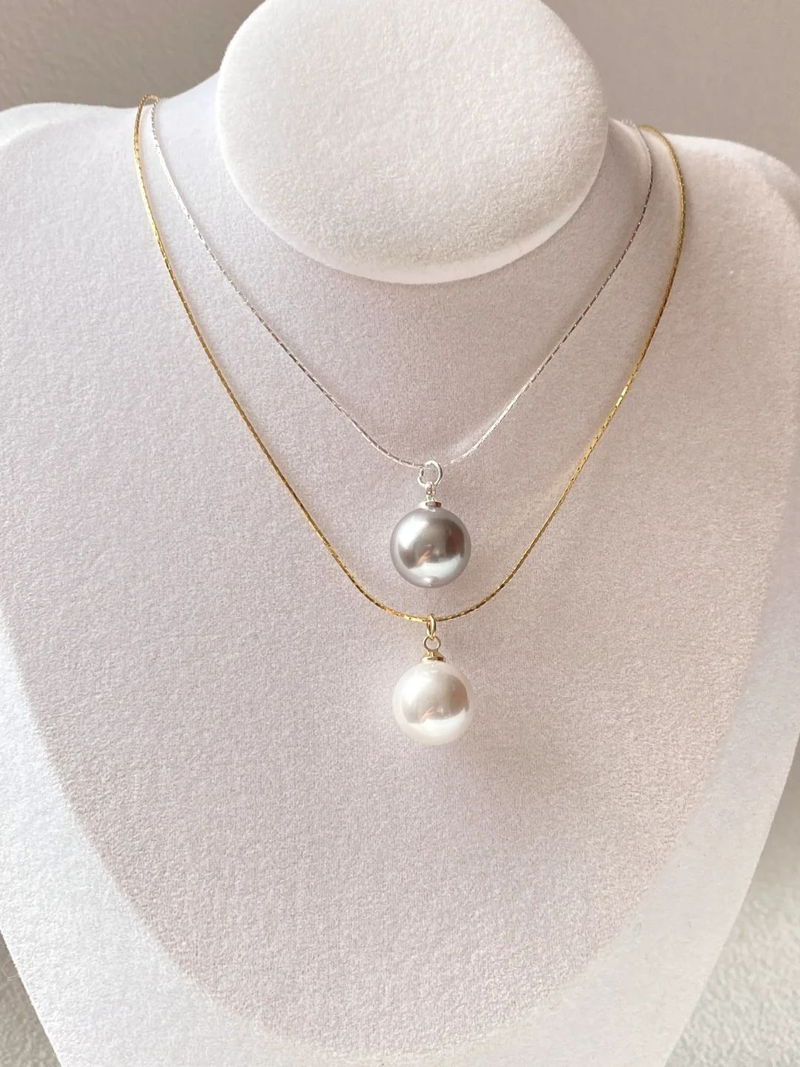 Collana di perle in argento sterling gioielli da donna, versatile e di fascia alta S925 catena di bambù in argento con pendente di design di nicchia catena di clavicola_voghion.com