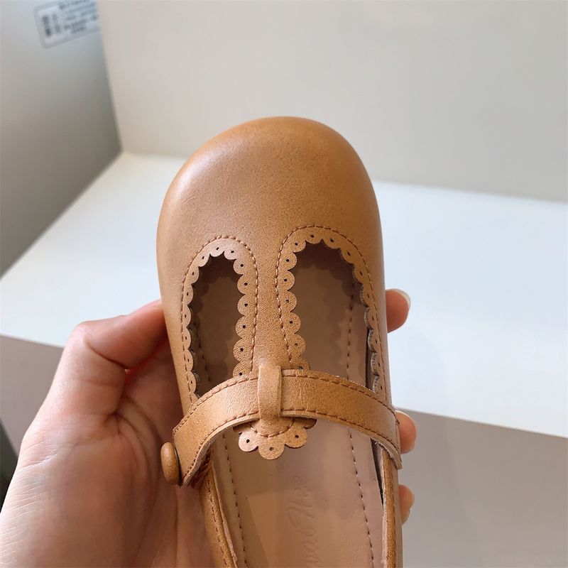 Kinder schuhe Flacher mund kinder leder schuhe kleine prinzessin einzelnen schuhe für mädchen_voghion.com