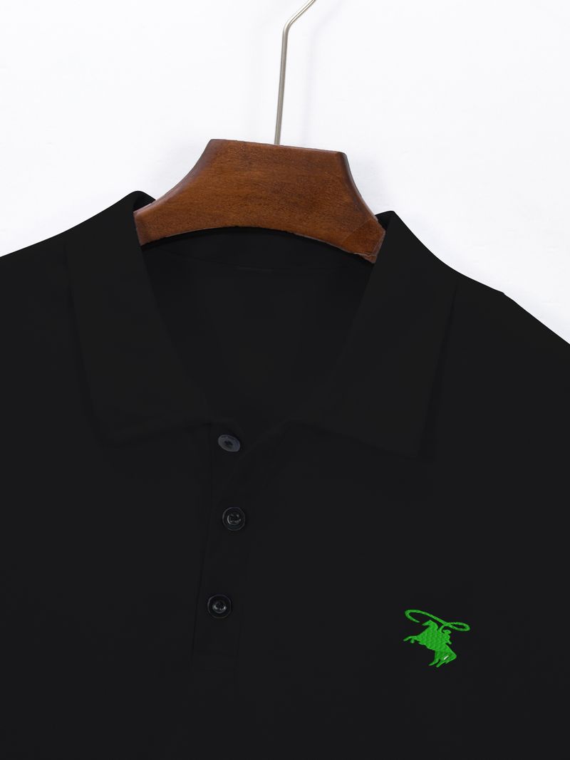 Klassisches Herren-Poloshirt mit Reitstickerei, Verzierung, lässig, Business, Dual-Style_voghion.com